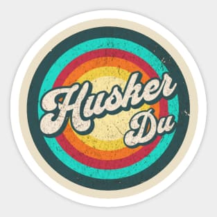 husker circle Sticker